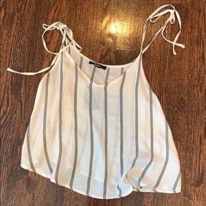 Spaghetti strap pin stripe top